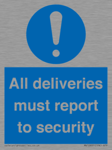All deliveries must report to security